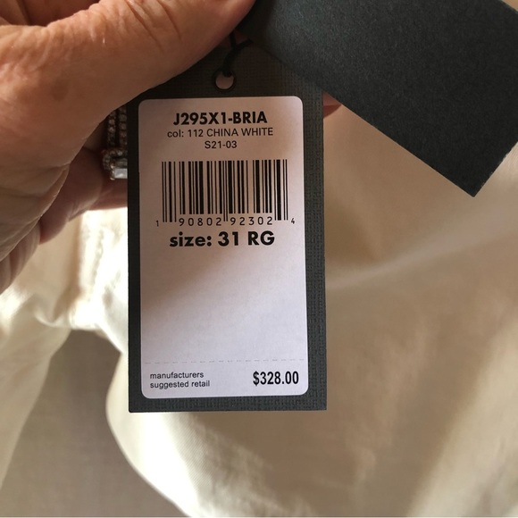 NWT John Varvatos china white cream jeans straight to taper size 31Re also 32Reg - Picture 7 of 11